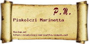 Piskolczi Marinetta névjegykártya